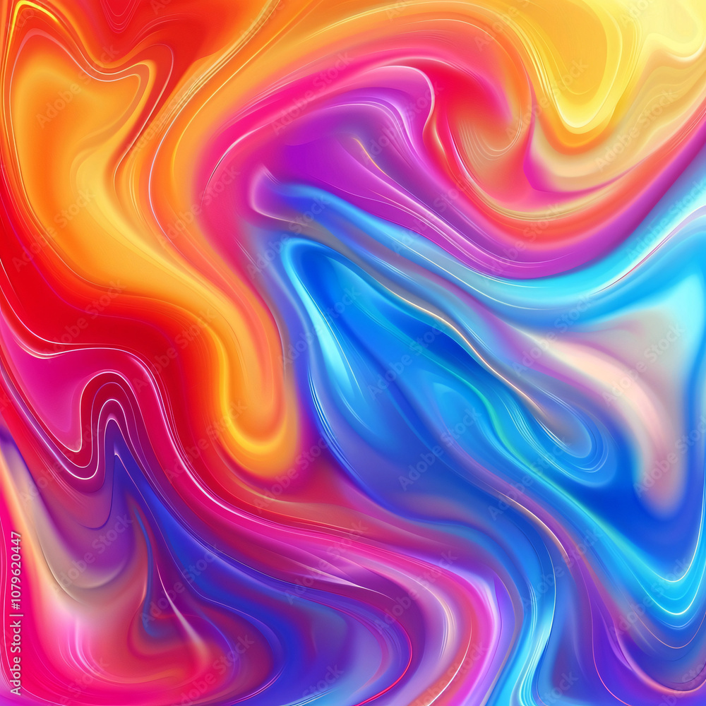 Abstract background of brightly coloured flowing Abstract background of brightly coloured flowing