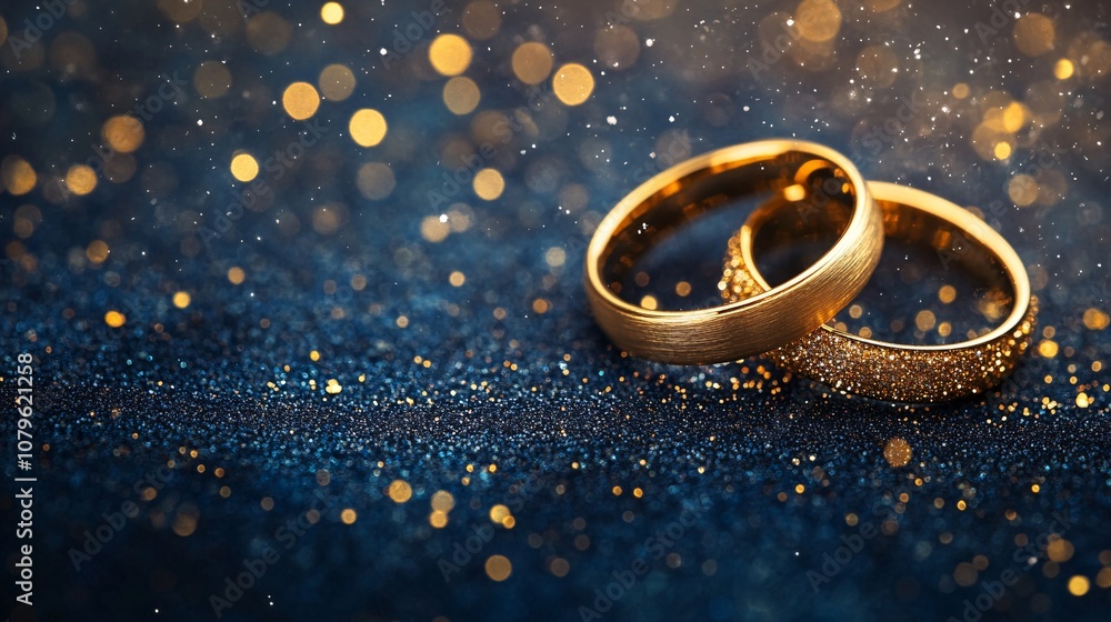 Mystical golden ring with sparkling dust on dark background, magical abstract glow. Mystical golden ring with sparkling dust on dark background, magical abstract glow.
