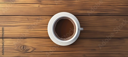 hot black coffee cup on wooden background 7