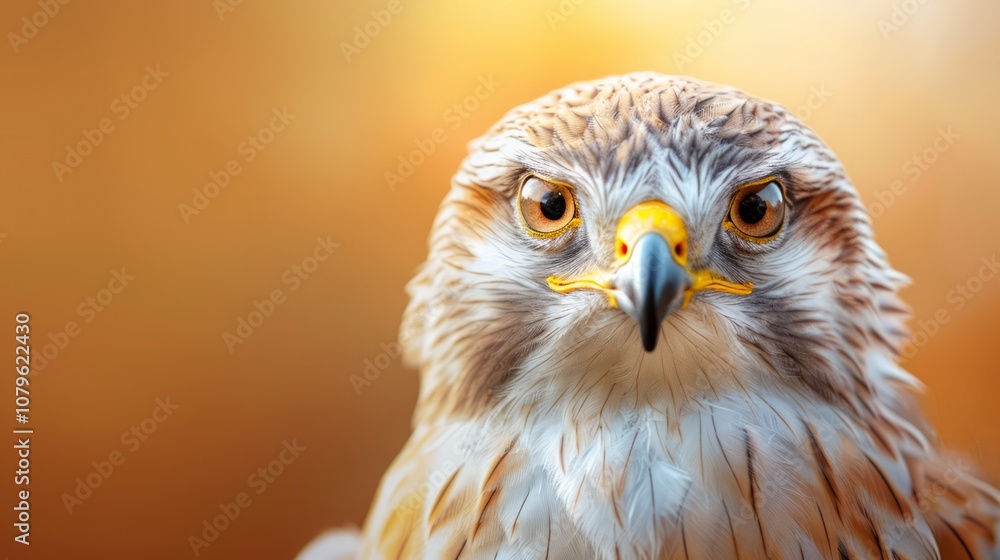 Obraz premium Alert Bird of Prey with Large Eyes in Soft Lighting