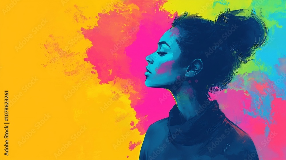 Ethereal Digital Portrait of a Woman with Soft Color Gradients A Captivating and Expression Ethereal Digital Portrait of a Woman with Soft Color Gradients A Captivating and Expression