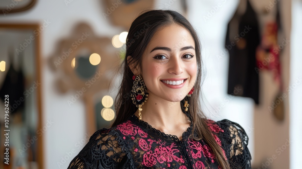 Spanish woman practicing flamenco dancing in a studio artistic environment captivating viewpoint dance culture Spanish woman practicing flamenco dancing in a studio artistic environment captivating viewpoint dance culture