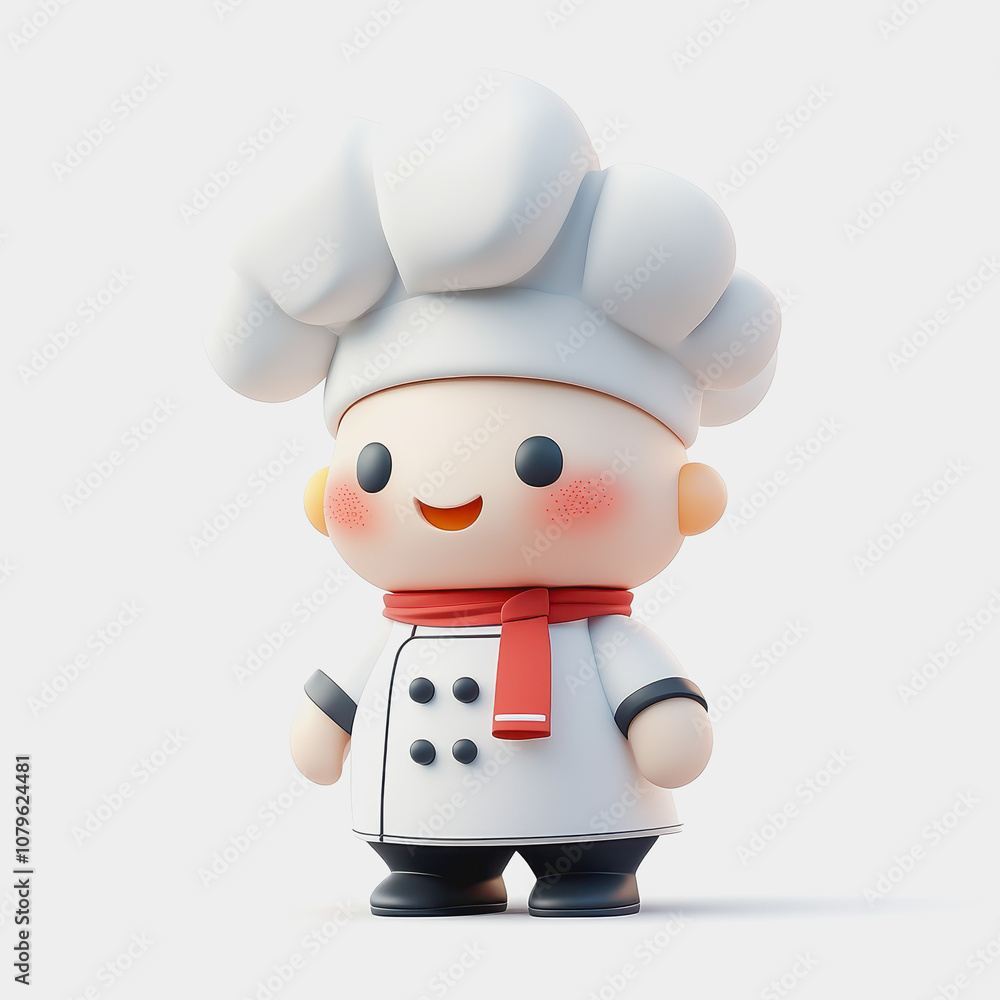 Adorable Cartoon Chef Character with Big Hat and Friendly Smile, Perfect for Kids' Cooking Themes, Culinary Art, or Playful Kitchen Designs Featuring Cute Elements Adorable Cartoon Chef Character with Big Hat and Friendly Smile, Perfect for Kids' Cooking Themes, Culinary Art, or Playful Kitchen Designs Featuring Cute Elements