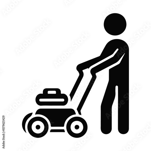 Lawnmower cut machine vector design