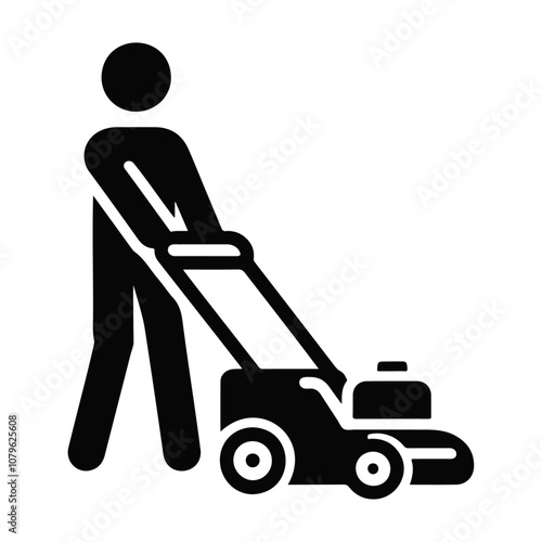 Lawnmower cut machine vector design