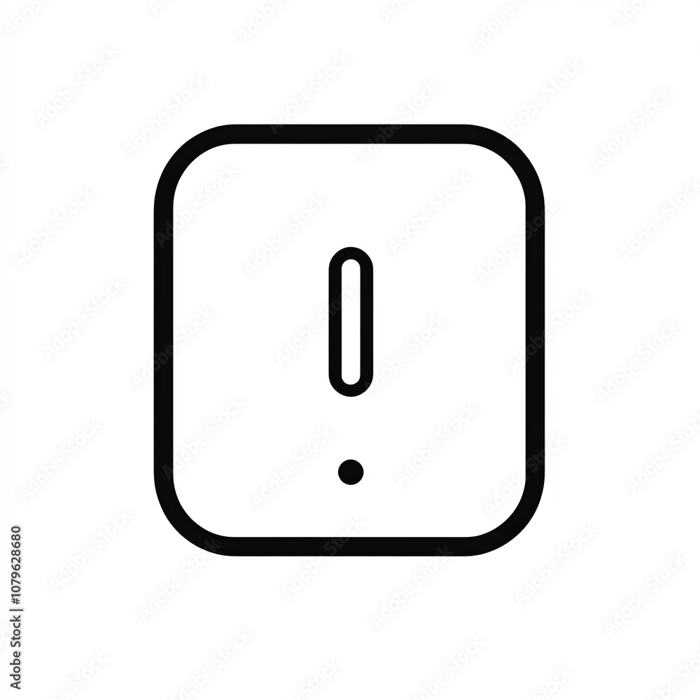 This design features a minimalistic wall charger icon, presented in black and white, set against a clean white background, showcasing modern simplicity This design features a minimalistic wall charger icon, presented in black and white, set against a clean white background, showcasing modern simplicity