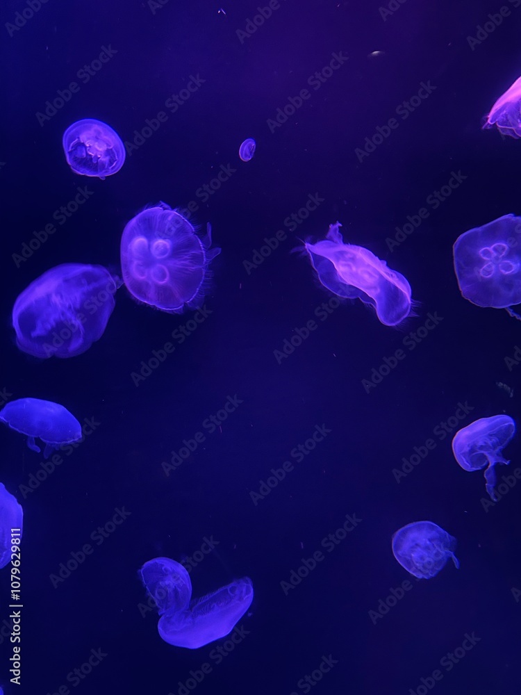 purple and blue jellyfish purple and blue jellyfish
