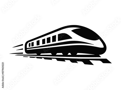 High-speed train vector icon design