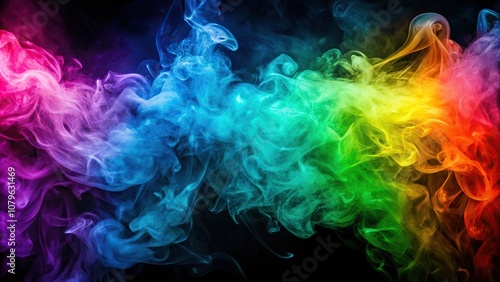 Colorful smoke gradient wallpaper with smoke color fusion background