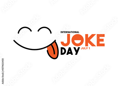 Vector Illustration of International Joke Day. July 1. Flat design vector. Poster, banner, card, background.