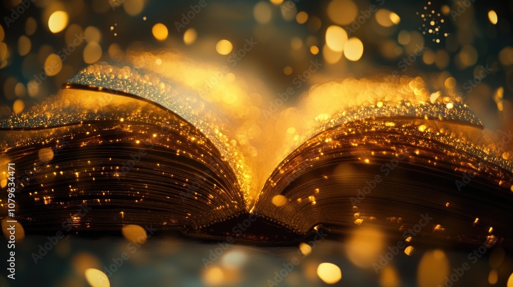 custom made wallpaper toronto digitalClose up of a fanned book surrounded by enchanting light