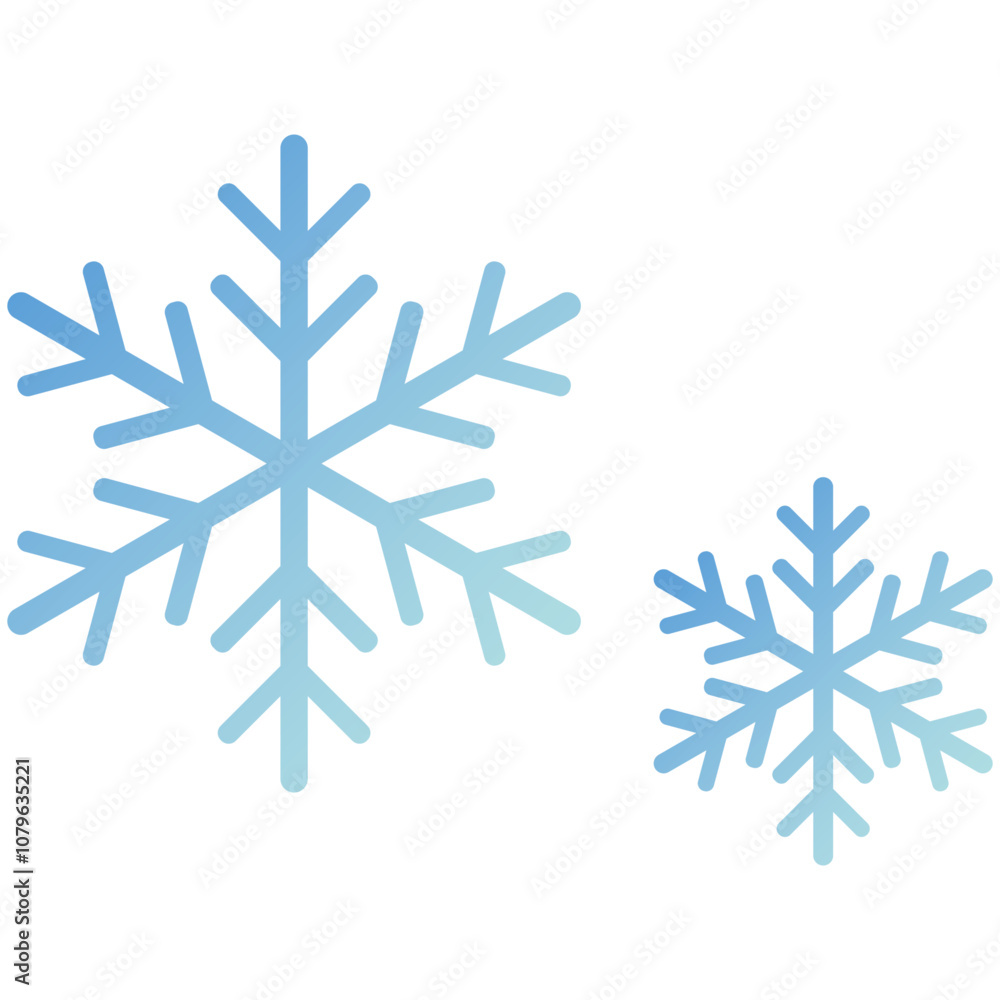 雪アイコン ブルーグラデーション 雪アイコン ブルーグラデーション