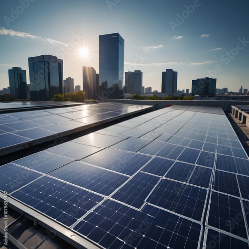 solar panels on the roof,Give concept of of eco friendly energy resources 