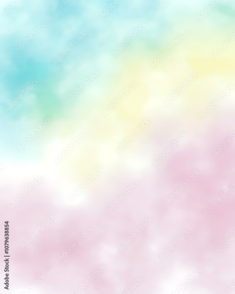 Soft pastel gradient background in pink, yellow, blue, and green shades. Abstract blurred texture design. Vertical composition with copy space. Soft pastel gradient background in pink, yellow, blue, and green shades. Abstract blurred texture design. Vertical composition with copy space.