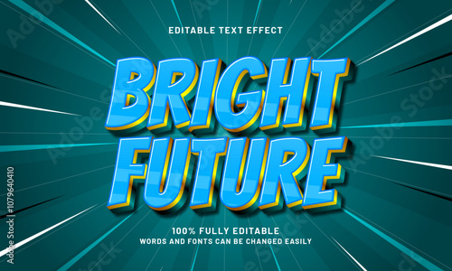 bright future editable text effects with a nice and kids theme