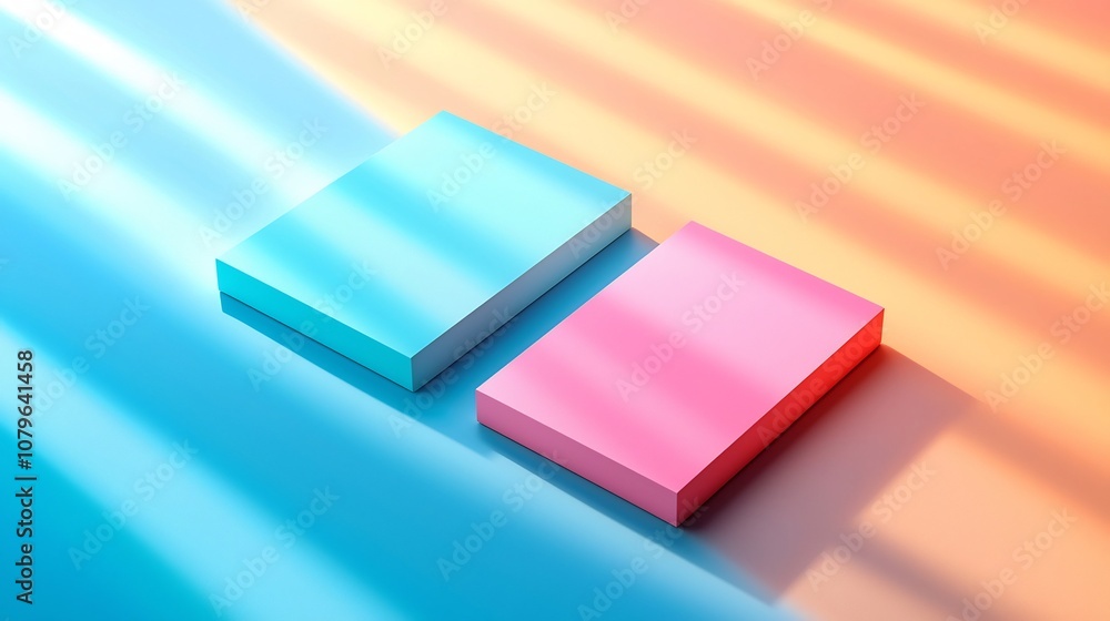 Minimal Geometric Shapes with Dynamic Shadow Play for Branding Mockup Minimal Geometric Shapes with Dynamic Shadow Play for Branding Mockup