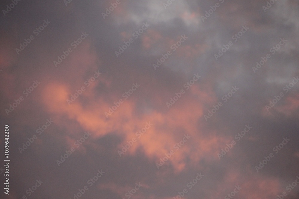 Orange sky in the afternoon after clouds and rain Orange sky in the afternoon after clouds and rain