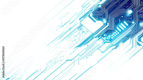 Abstract technology circuit board background design depicting a network of interconnected lines futuristic design against a white background engineering industry
