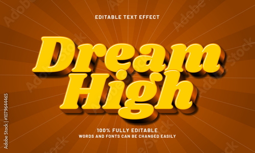 dream high editable text effects with a kids and happy theme
