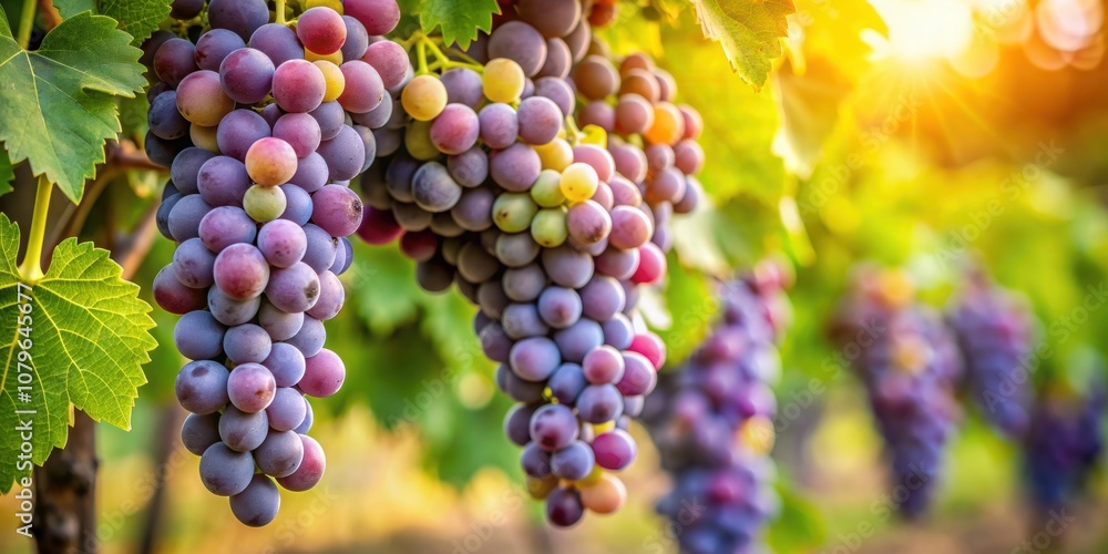 Detailed botanical of grape clusters on a vine with leaves, botanical,grape, clusters, vine, leaves, fruits, organic Detailed botanical of grape clusters on a vine with leaves, botanical,grape, clusters, vine, leaves, fruits, organic