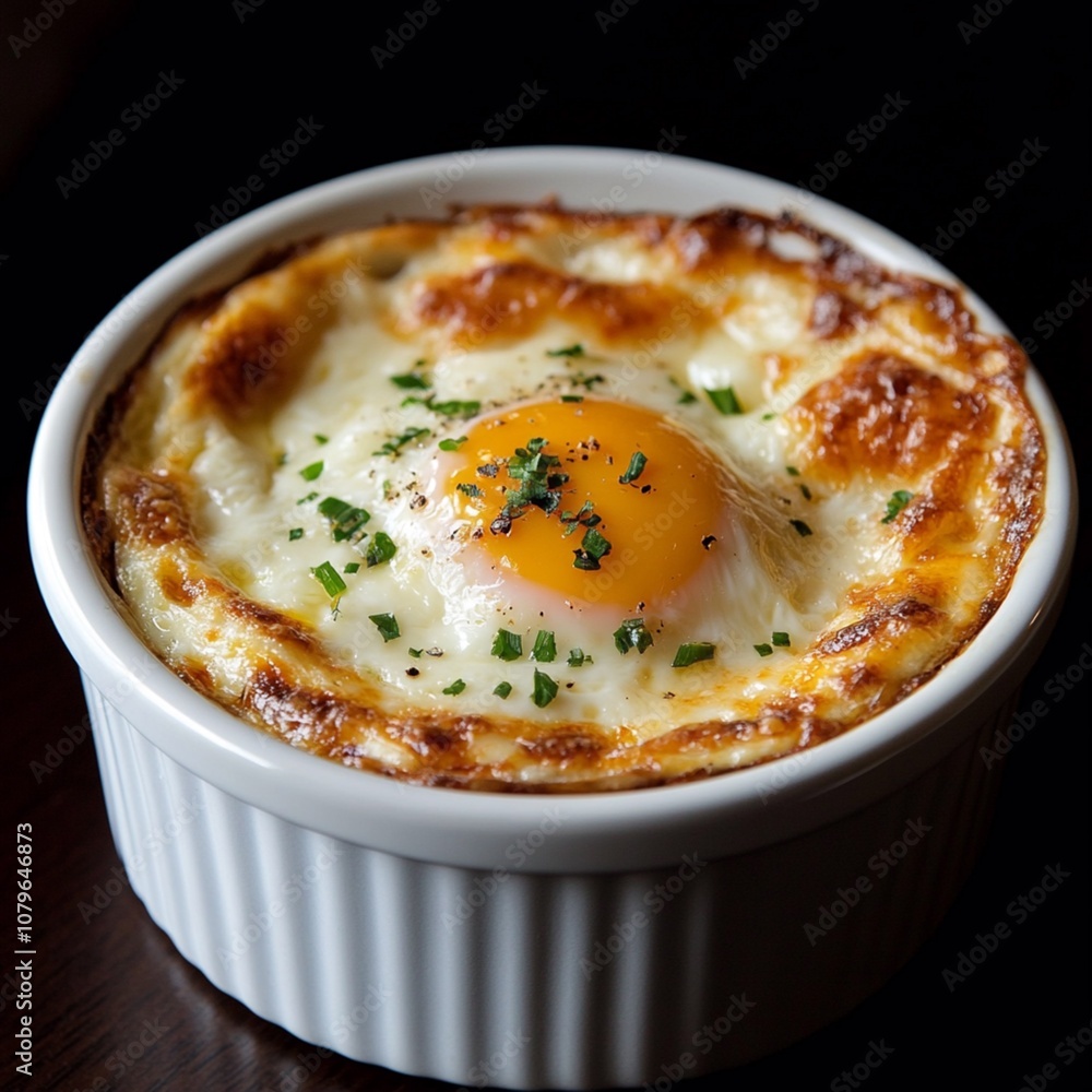 Baked Eggs with Cheese4 Baked Eggs with Cheese4