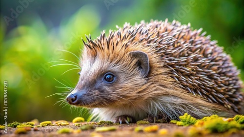 Close up view of a hedgehog with prickly spines, hedgehog, animal, spines, prickly, cute, close up, wildlife, mammal, quills