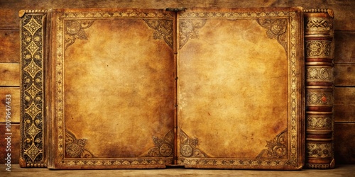 background panoramic of antique Shakespeare Othello book