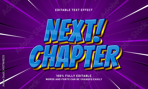 next chapter editable text effects with a nice and kids theme