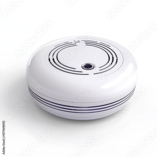 White Carbon Monoxide Detector 3D Illustration