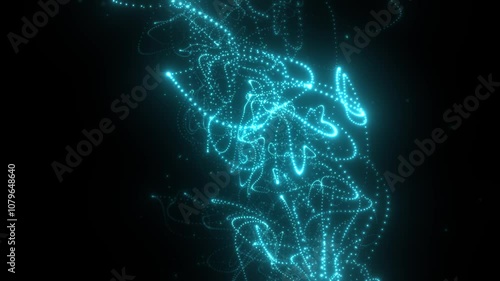 Abstract digital particle wave and light abstract background ,animation cyber or technology background.