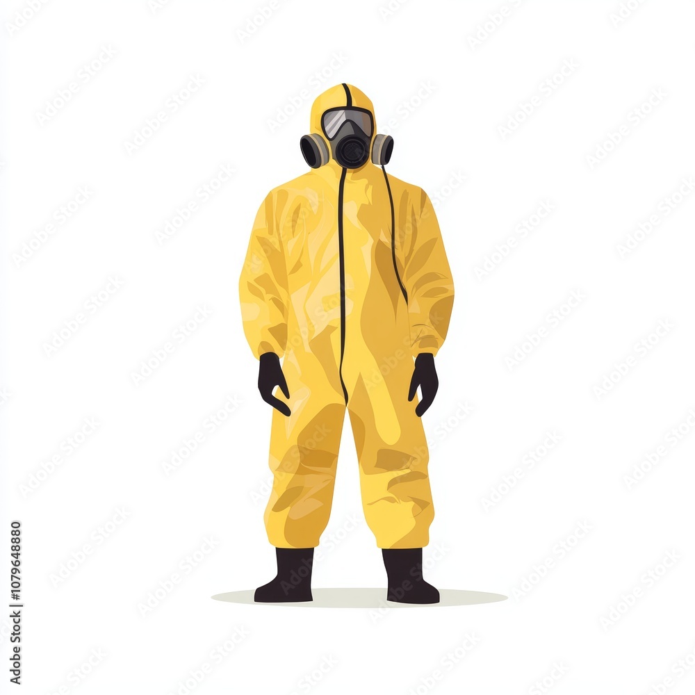Hazmat Suit Worker Protection Illustration Hazmat Suit Worker Protection Illustration