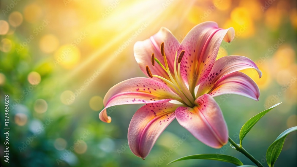 Close-up of a beautiful lily flower against a blurred background, lily, flower, close-up, beauty, petal, nature, bloom, plant Close-up of a beautiful lily flower against a blurred background, lily, flower, close-up, beauty, petal, nature, bloom, plant