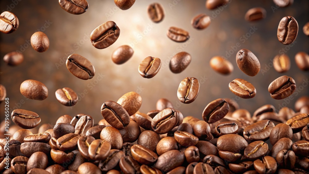 Floating coffee beans in the air falling isolated on background, coffee, beans, falling, air, floating,background, isolated Floating coffee beans in the air falling isolated on background, coffee, beans, falling, air, floating,background, isolated
