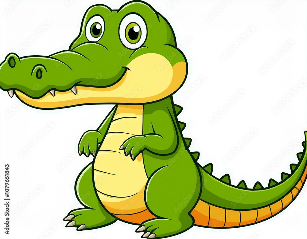 Fototapeta premium crocodile cartoon posing