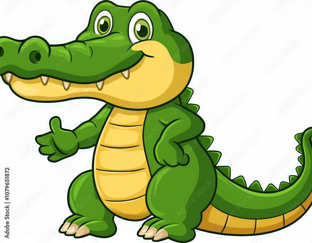 Fototapeta premium crocodile cartoon posing