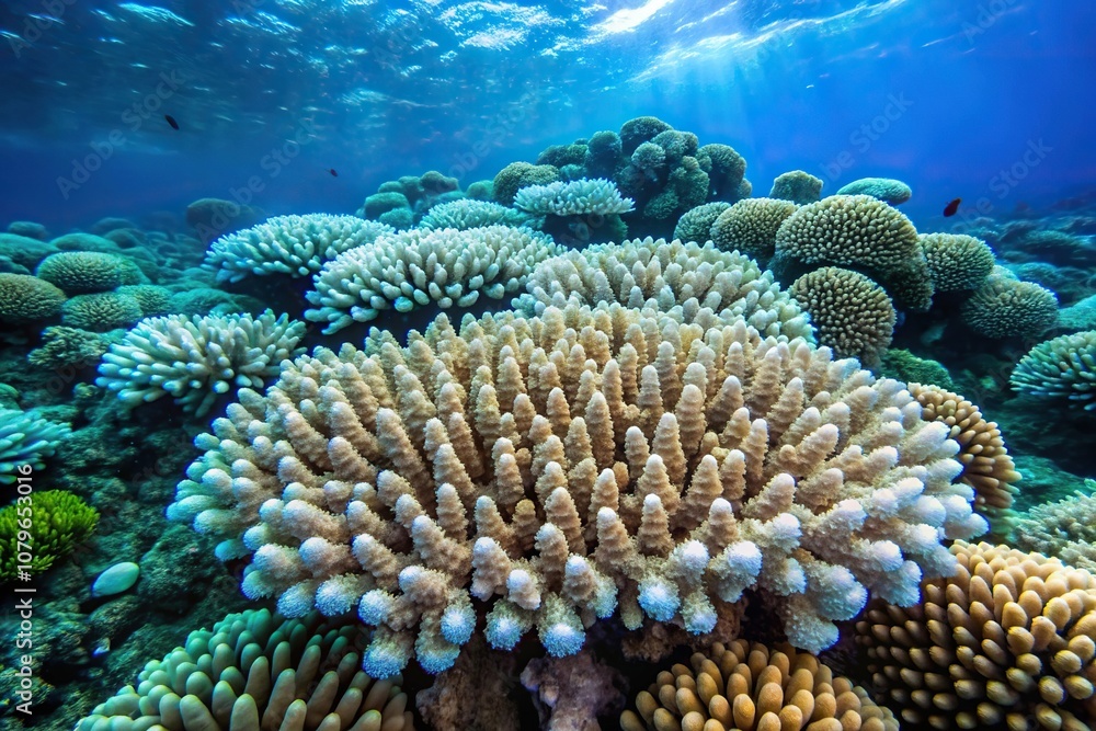 Coral slime accumulating on the seafloor, aquatic environment, ocean floor, marine ecosystem Coral slime accumulating on the seafloor, aquatic environment, ocean floor, marine ecosystem
