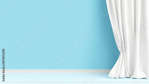 Modern Space-Saving Curtains with Built-In Storage in a Bright Room Setting, Ideal for Small Spaces and Contemporary Interior Designs