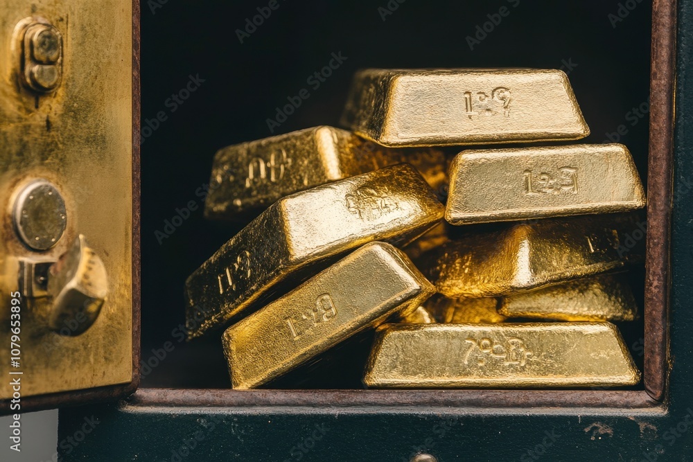 Gold Bars in a Safe Deposit Box Gold Bars in a Safe Deposit Box