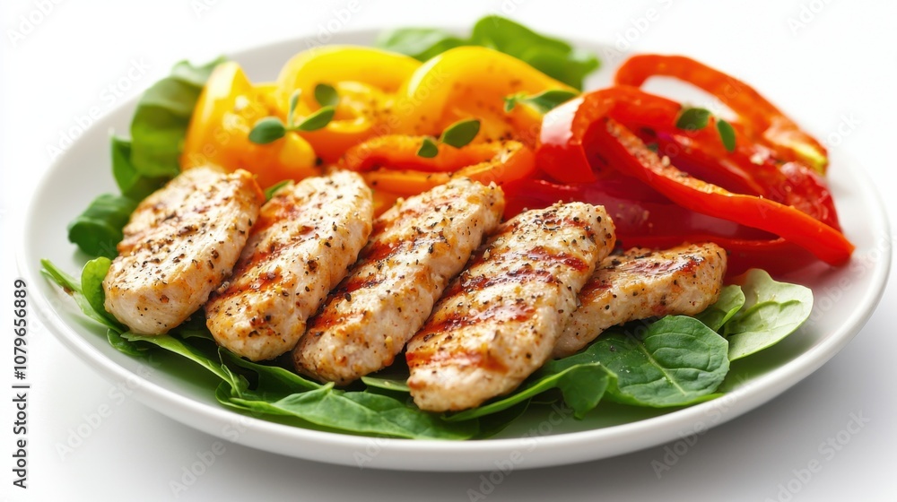 Grilled Chicken Fillets with Fresh Vegetables Grilled Chicken Fillets with Fresh Vegetables