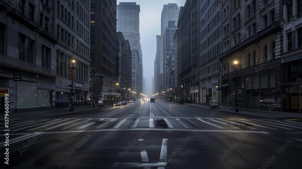 Dark, empty urban street at night with faint city lights through fog, streetlights off, occasional distant car alarm, eerie atmosphere highlighting sudden power loss in bustling city. Dark, empty urban street at night with faint city lights through fog, streetlights off, occasional distant car alarm, eerie atmosphere highlighting sudden power loss in bustling city.