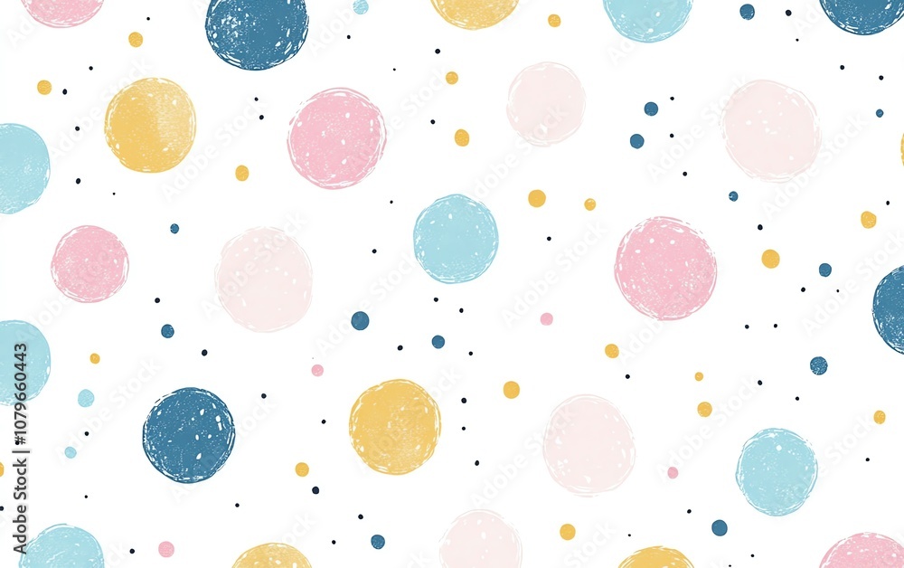 Playful dots pattern in sweet pastel colors, on a white background, abstract seamless design, gentle and airy, soft tones ideal for scrapbooking or digital backgrounds Playful dots pattern in sweet pastel colors, on a white background, abstract seamless design, gentle and airy, soft tones ideal for scrapbooking or digital backgrounds