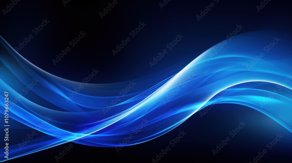 Abstract Blue Swirling Lines on a Dark Background Abstract Blue Swirling Lines on a Dark Background