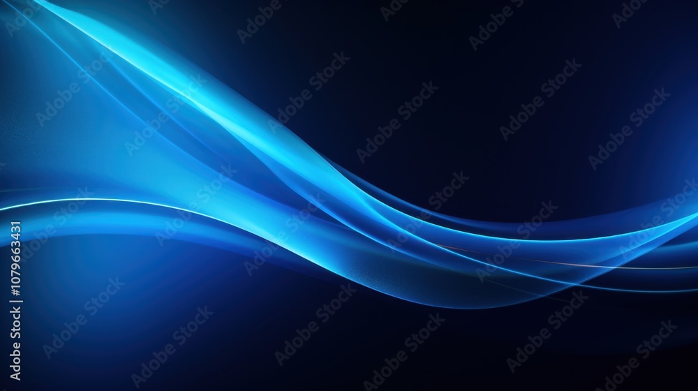 Abstract Blue Waves on a Dark Background Abstract Blue Waves on a Dark Background
