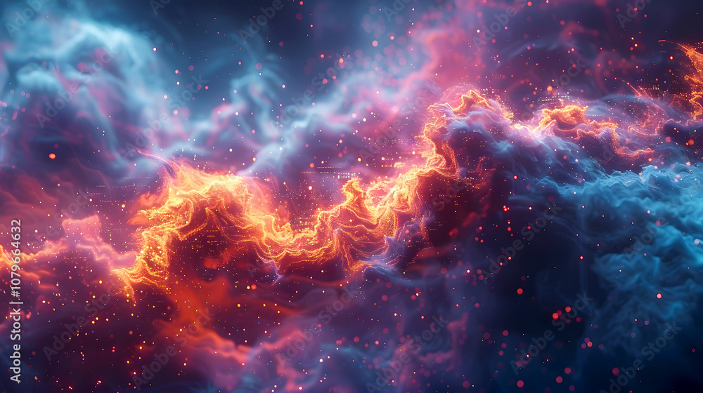 Abstract Data Science Concept with Colorful Visualization Abstract Data Science Concept with Colorful Visualization
