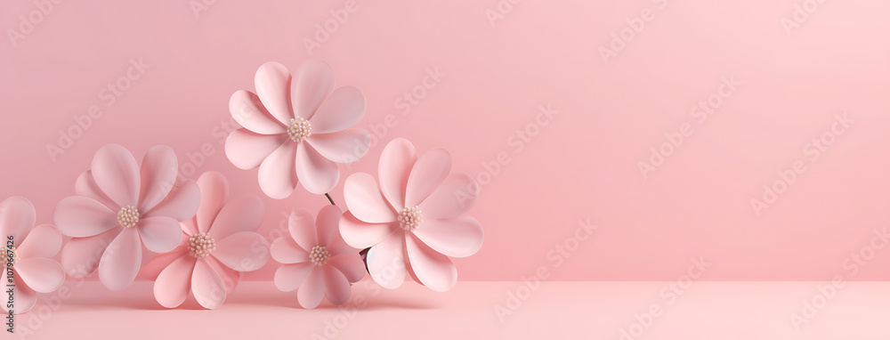 Beauty pink flower on pink background Beauty pink flower on pink background