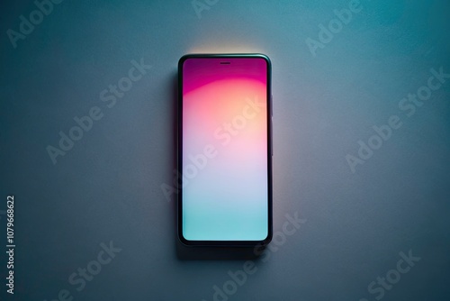Free Download Empty Smartphone Screen on Gray Background - Minimalist Low Light Photography for Technology and Digital Concepts - GFXLoad