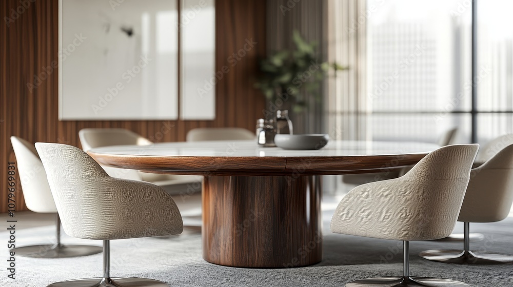 Modern designer tables and stylish chairs, with independent backgrounds, showcase simple yet modern design elements. The combination of tables and chairs presents a contemporary style Modern designer tables and stylish chairs, with independent backgrounds, showcase simple yet modern design elements. The combination of tables and chairs presents a contemporary style