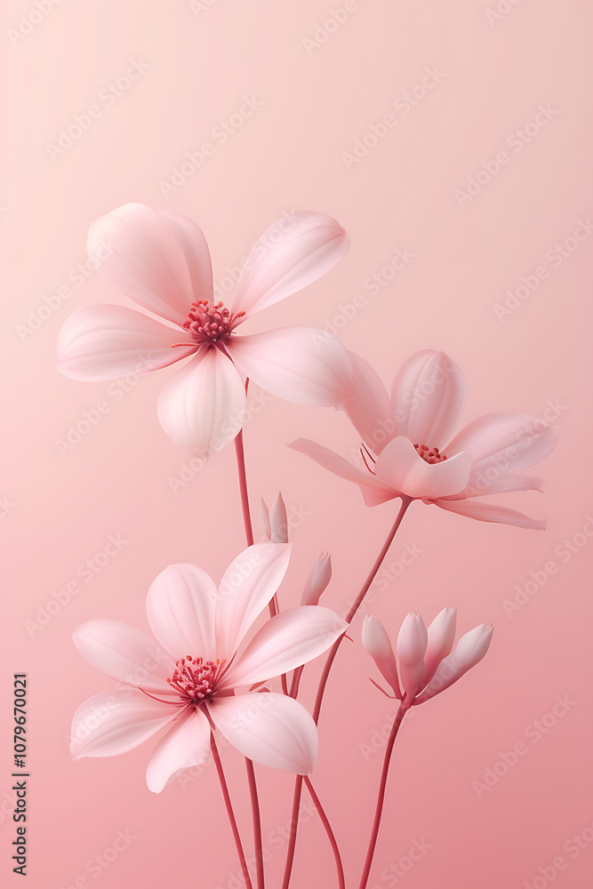 Beauty pink flower on pink background Beauty pink flower on pink background