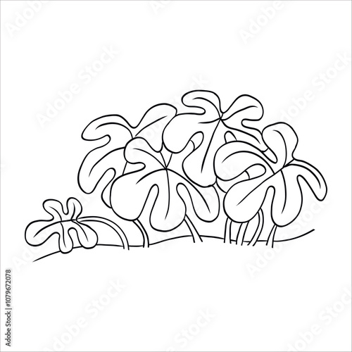 tropical tree doodle