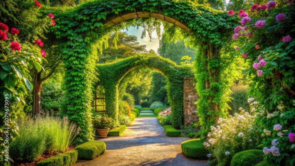 Lush Green Archway Covered in Ivy - Stunning Candid Photography of Natural Beauty, Outdoor Garden Decor, Architectural Features, and Serene Landscapes for Stock Photo Use Lush Green Archway Covered in Ivy - Stunning Candid Photography of Natural Beauty, Outdoor Garden Decor, Architectural Features, and Serene Landscapes for Stock Photo Use